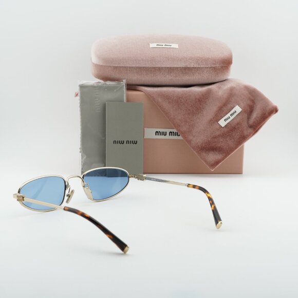 Miu Miu MUA52S ZVN60O Cat Eye Sunglasses - Gold/Blue main image 9